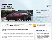 Tablet Screenshot of nationalvehicleservicecontract.com